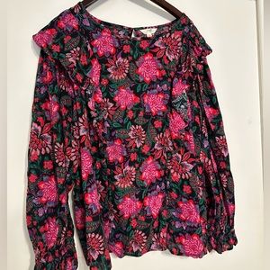 2X floral blouse from Time and Tru